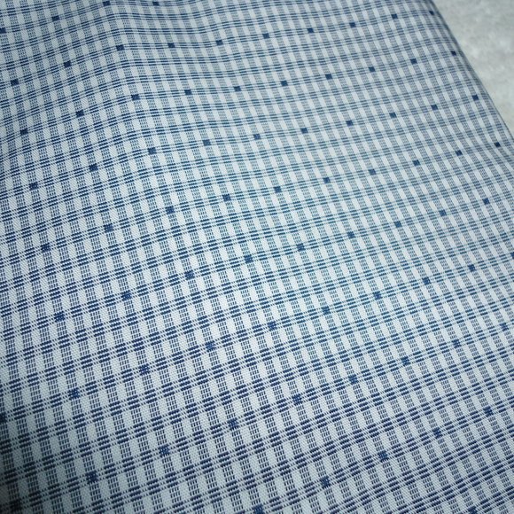 CALVIN KLEIN MED. BLUE CHECKS SLIM FIT DRESS SHIRT - Picture 5 of 5